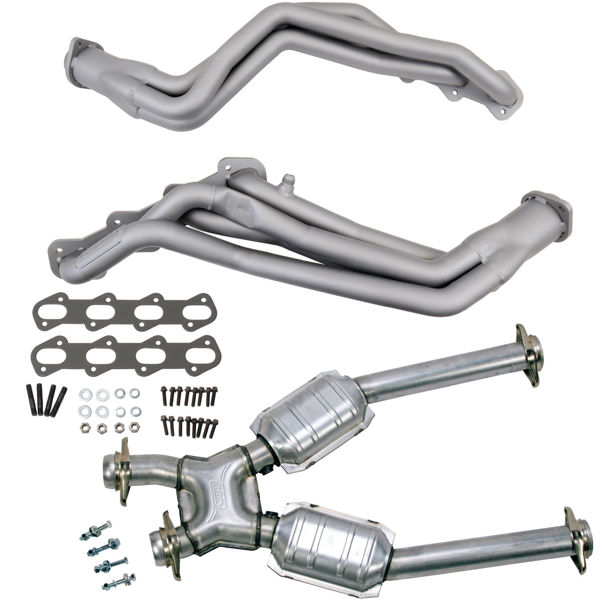 BBK 99-04 Ford Mustang Cobra/Mach1 1-5/8 Long Tube Headers w/High Flow Catted X-Pipe (Ti Ceramic) - 15332