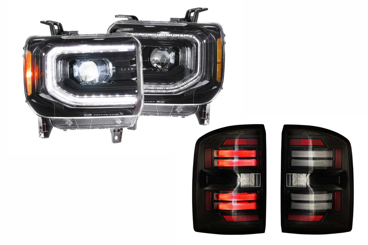 Morimoto - 2015-2019 Sierra HD Heads & Tails (Smoke, OE LED)