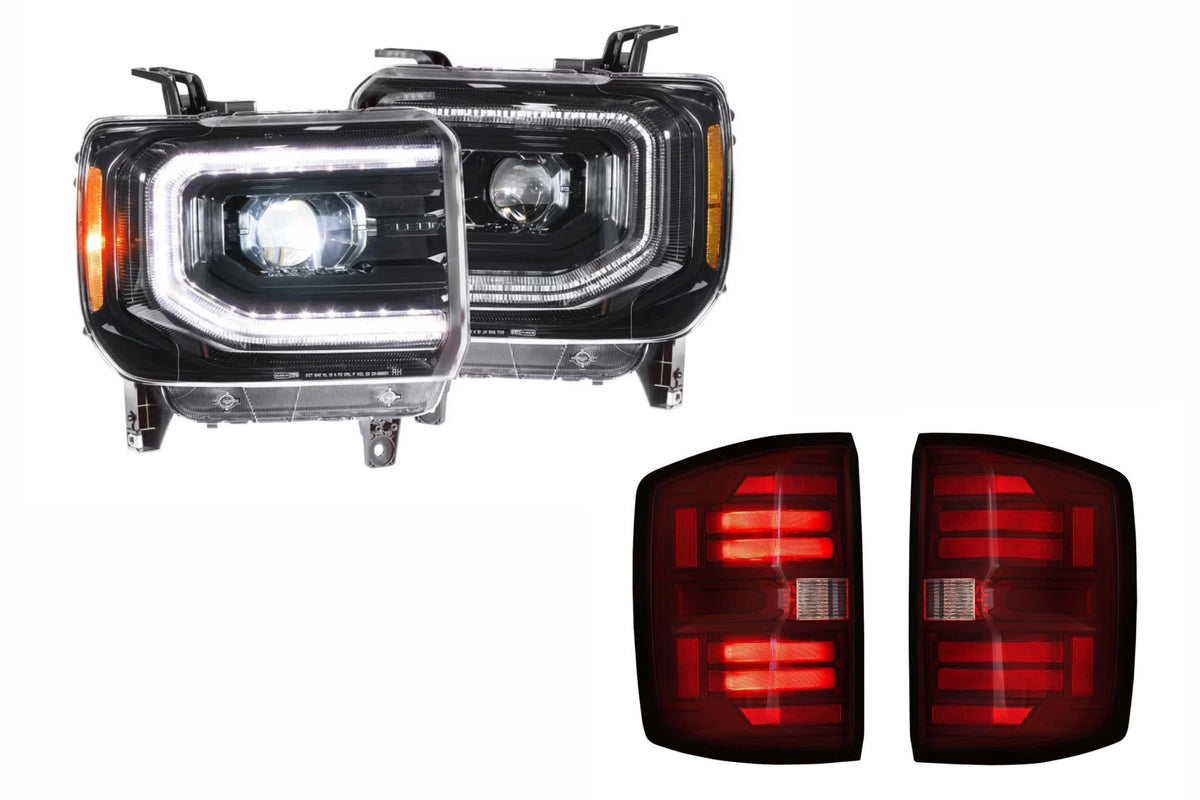 Morimoto - 2015-2019 Sierra HD DRW Heads & Tails (Red +LED)