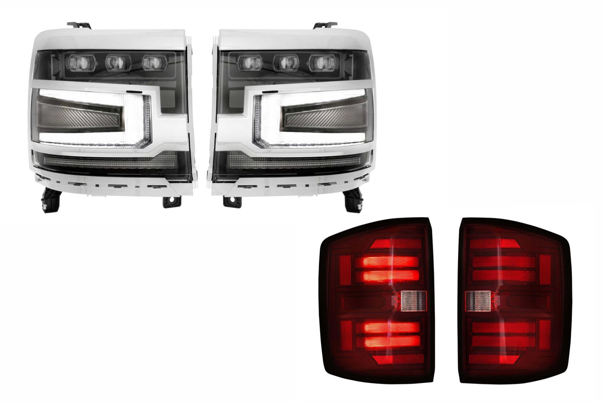 Morimoto - 2016-2018 Silverado 1500 Chrome Heads & Tails (Red)