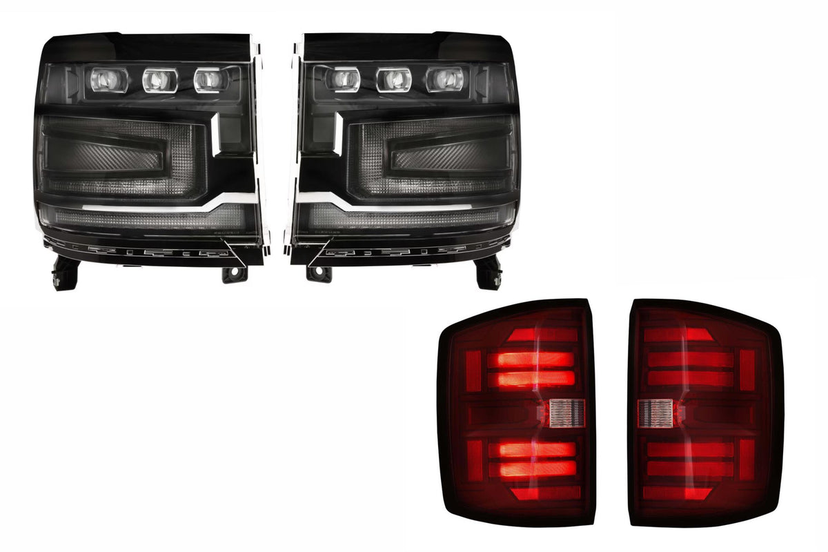 Morimoto - 2016-2018 Silverado 1500 Unfinished Heads & Tails (Red)