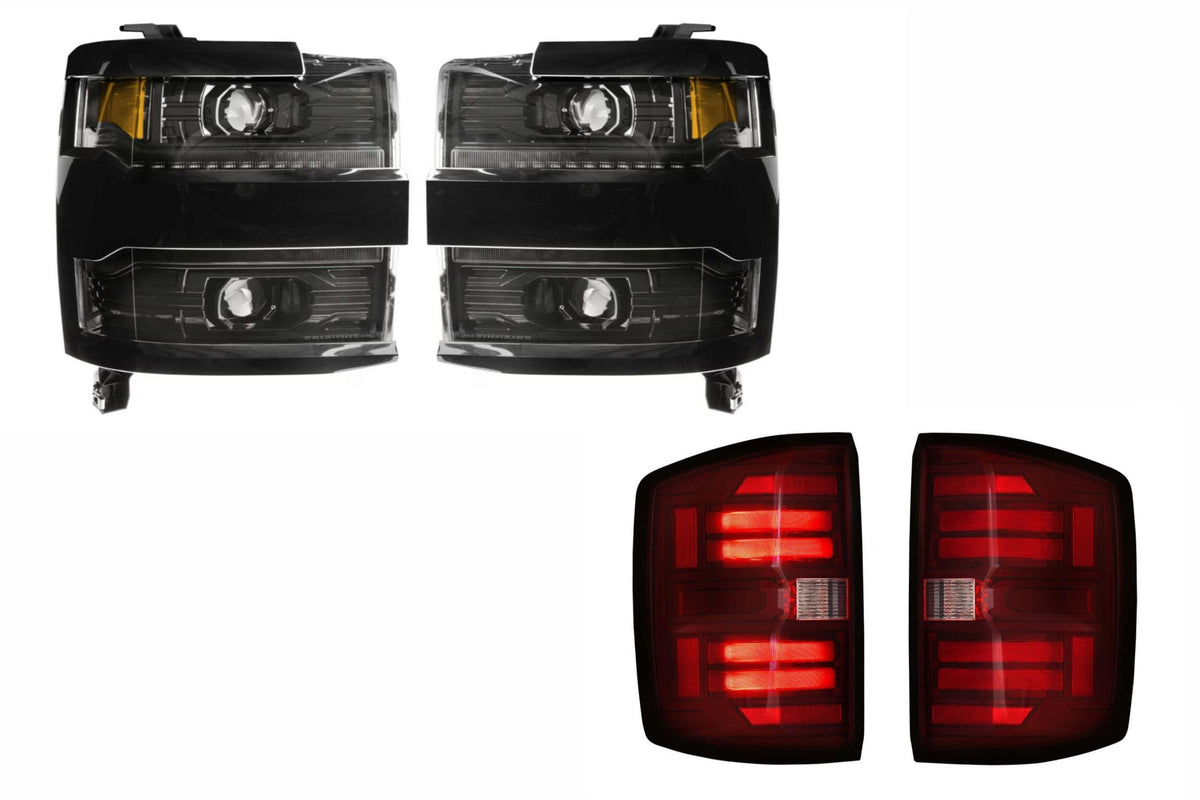 Morimoto - 2015-2019 Silverado HD Unfinished Heads & Tails (Red)