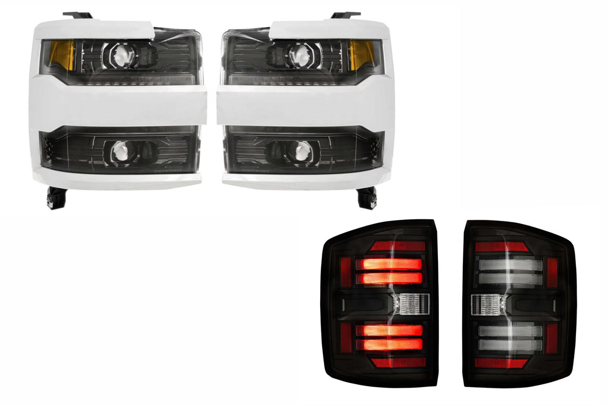 Morimoto - 2015-2019 Silverado HD Chrome Heads & Tails (Smoke)