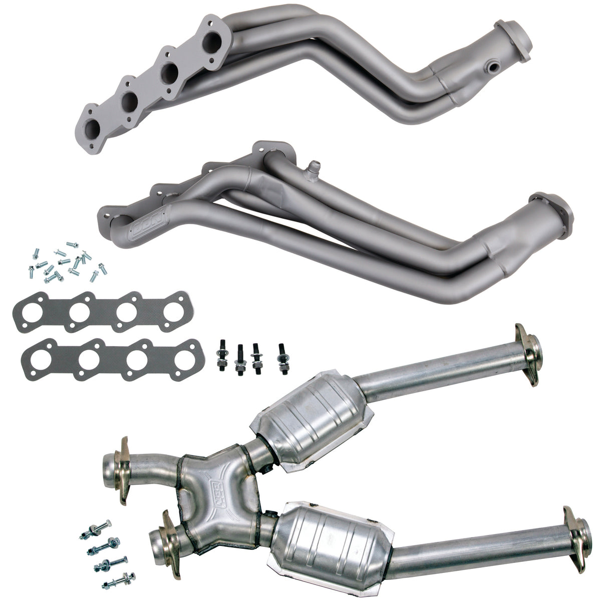 BBK 96-04 Ford Mustang 4.6L 2V (M/T Only) 1-5/8 Headers w/High Flow Catted X-Pipe (Ti Ceramic) - 15412
