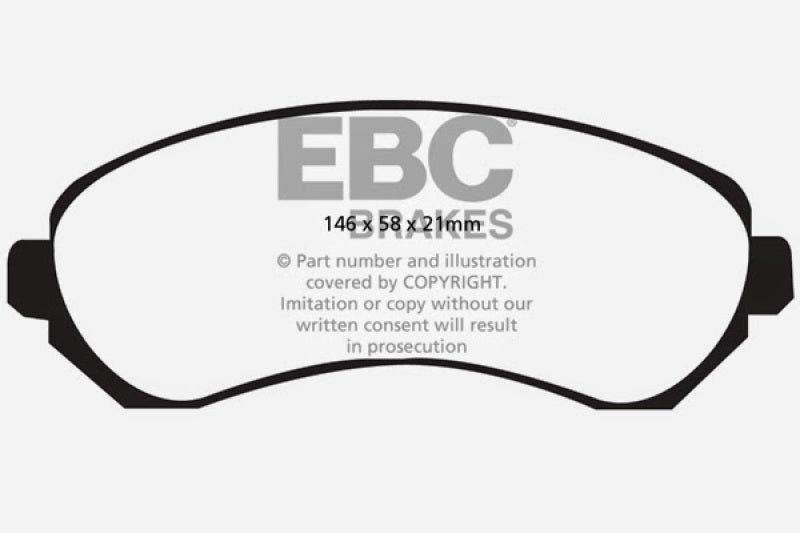 EBC 01-05 Buick Rendezvous 3.4 2WD Ultimax2 Front Brake Pads - UD844