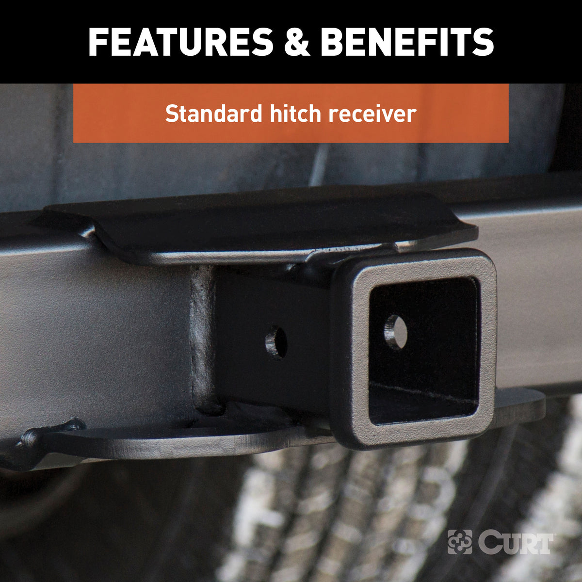 CURT 15460 Xtra Duty Class 5 Trailer Hitch, 2-In Receiver, Compatible with Select Chevrolet Silverado, GMC Sierra 2500, 3500 HD