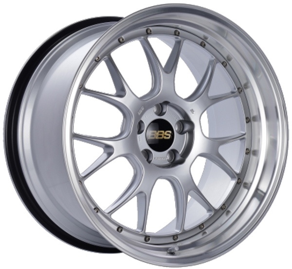 BBS LM-R 19x8.5 5x114.3 ET25 Diamond Silver Center Diamond Cut Lip Wheel - 82mm PFS Required - LM307DSPK by BBS