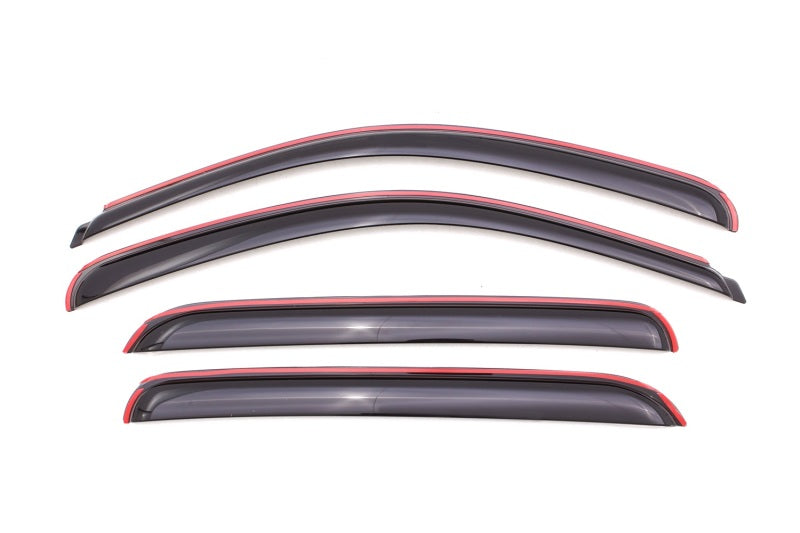 AVS 07-13 Chevy Avalanche Ventvisor In-Channel Front &amp; Rear Window Deflectors 4pc - Smoke - 194515