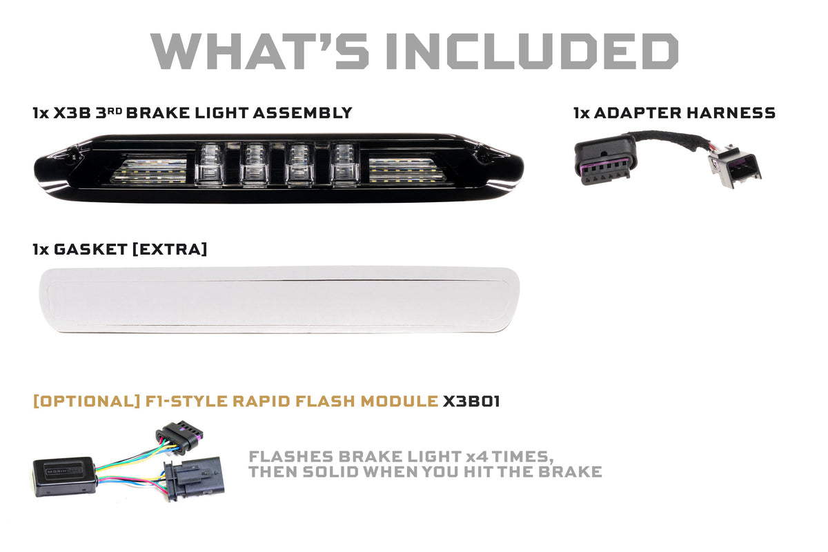 Morimoto - X3B LED Third Brake Light: GM Silverado/Sierra (07-13 / Clear Lens) - X3B50