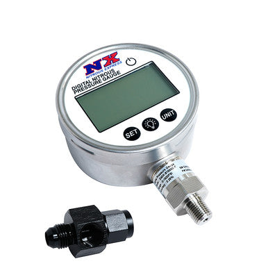 Nitrous Express 4in Digital Nitrous Pressure Gauge W/6AN Adapter - 15542D