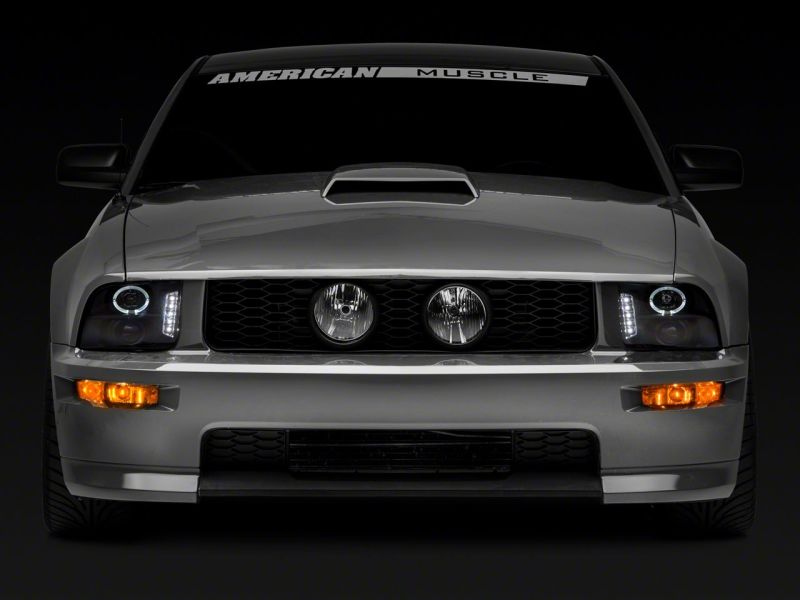 Raxiom 05-09 Ford Mustang Excluding GT500 LED Halo Projector Headlights- Blk Housing (Clear Lens) - 101683