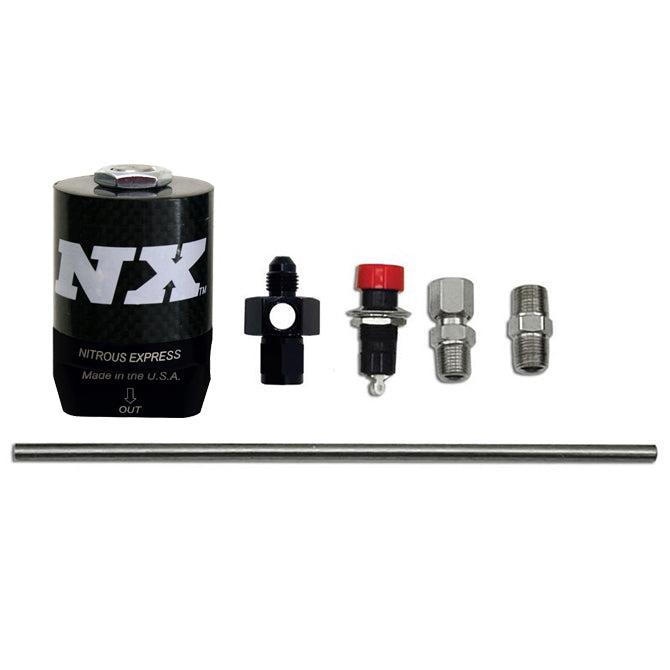 Nitrous Express Extreme Nitrous Purge Valve (4AN Manifold Push Button and Vent Tube) - 15600X by Nitrous Express - front view