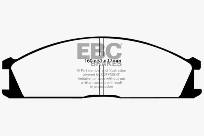EBC 98-04 Nissan Frontier 2.4 2WD Ultimax2 Front Brake Pads - UD333