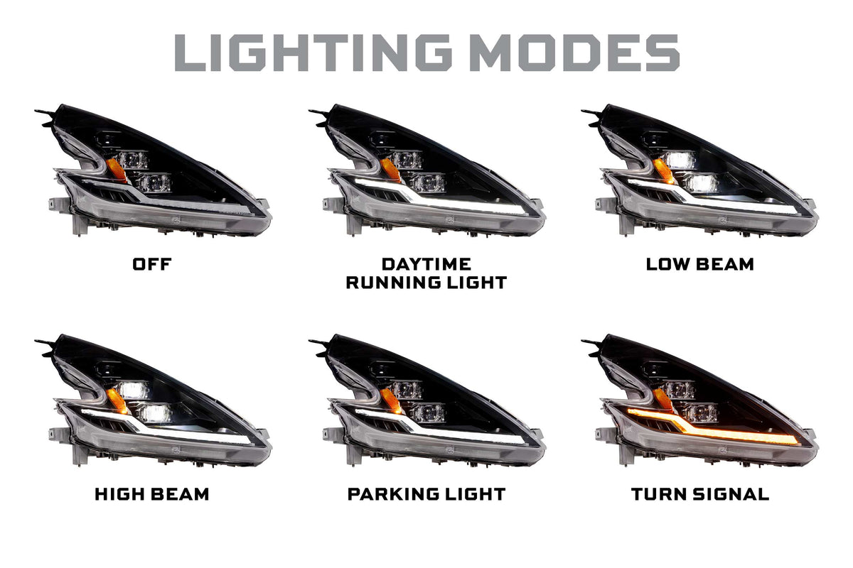 Morimoto - XB Evo Hybrid Headlights: 09-21 Nissan 370Z (Set) - LF2-474Y