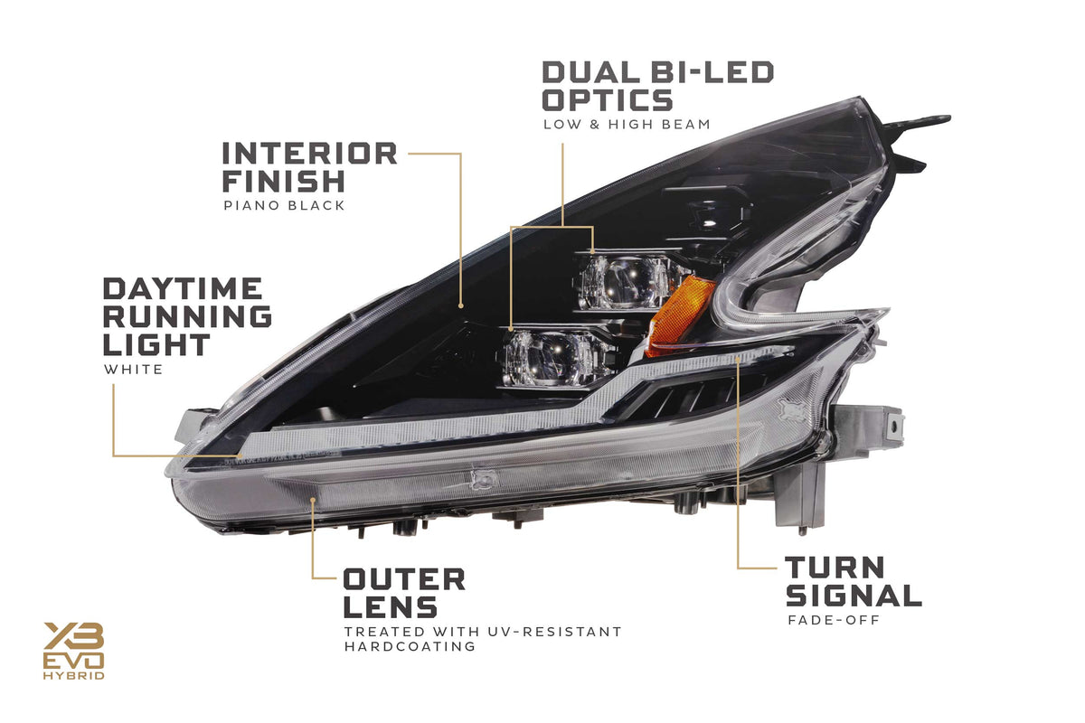 Morimoto - XB Evo Hybrid Headlights: 09-21 Nissan 370Z (Set) - LF2-474Y