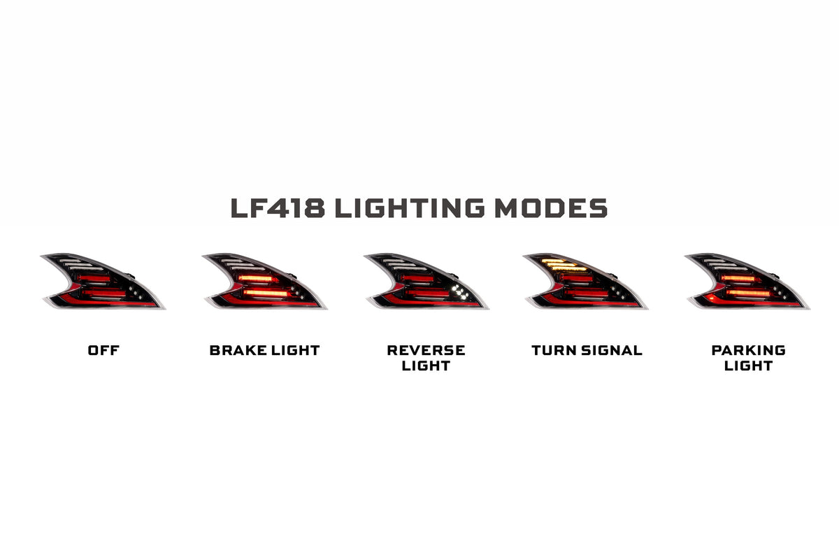 Morimoto - XB LED Tail Lights: 09-21 Nissan 370Z (Gen II / Black Red / Set) - LF418