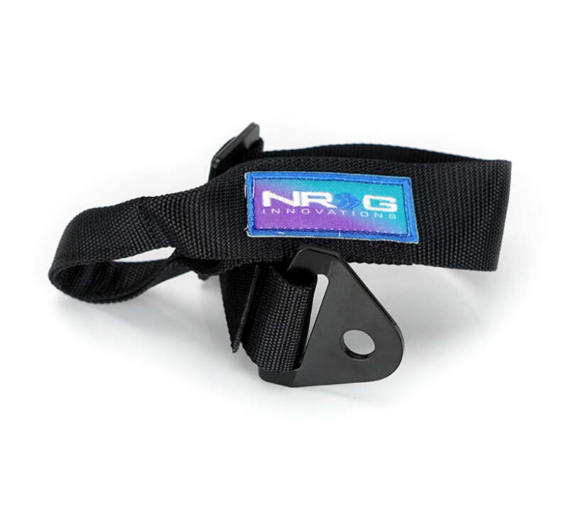NRG Universal Tow Strap 24in Adjustable - Black - TOW-10BK - close-up view