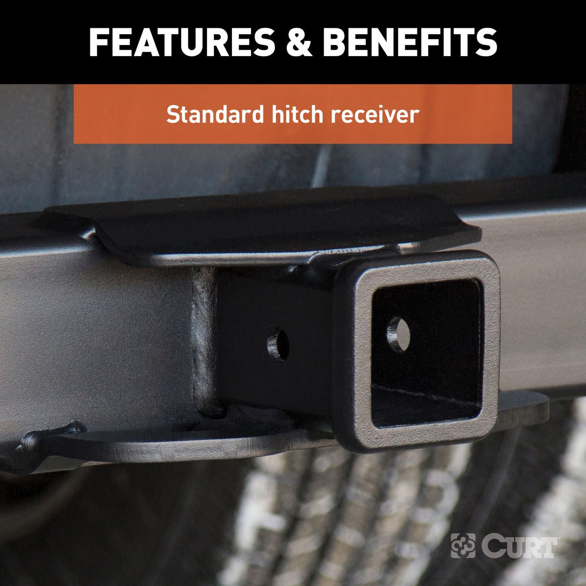 CURT 15804 Commercial Duty Class 5 Trailer Hitch, 2-1/2-Inch Receiver, Compatible with Select Ford F-350 Super Duty