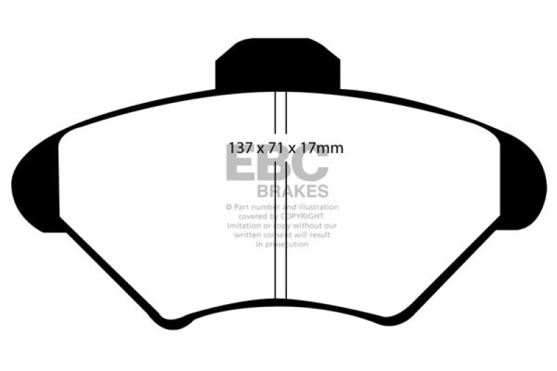 EBC 94-98 Ford Mustang 3.8 Yellowstuff Front Brake Pads - DP41143R