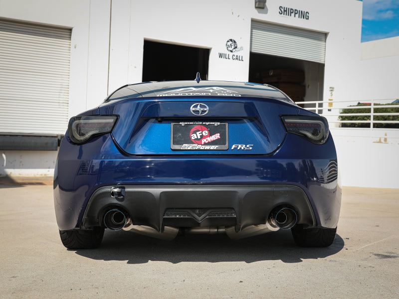 aFe Takeda Exhaust Axle-Back 13-15 Scion FRS / Subaru BRZ 304SS Blue Flame Dual Tips Exhaust - 49-36023-L
