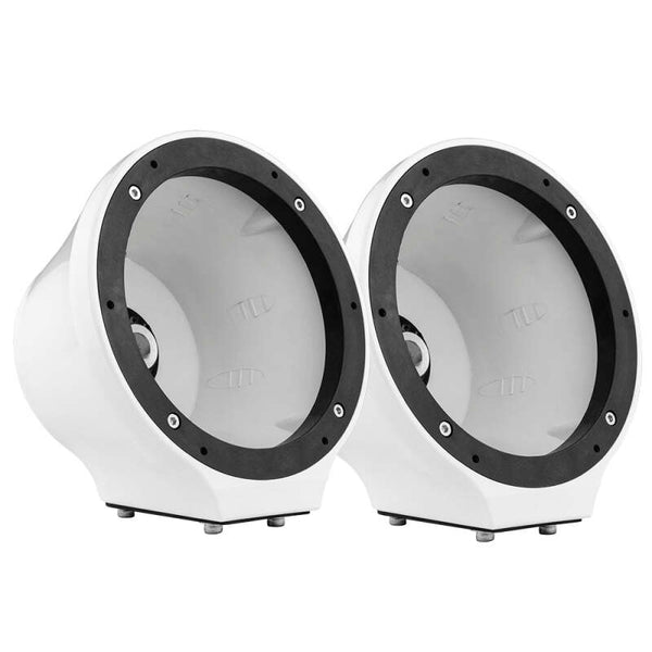 DS18 6.5in Marine And Powersports Universal Flat Mount Speaker Pod RGB LED Lights- Carbon Fiber - EN-CFJS6 - front view