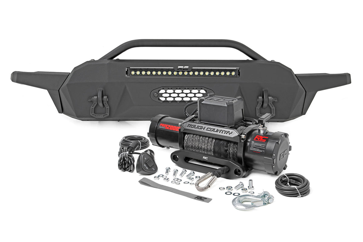 Front Bumper | Hybrid | 20&quot; Blk DRL LED | Toyota Tacoma 4WD (2016-2023)