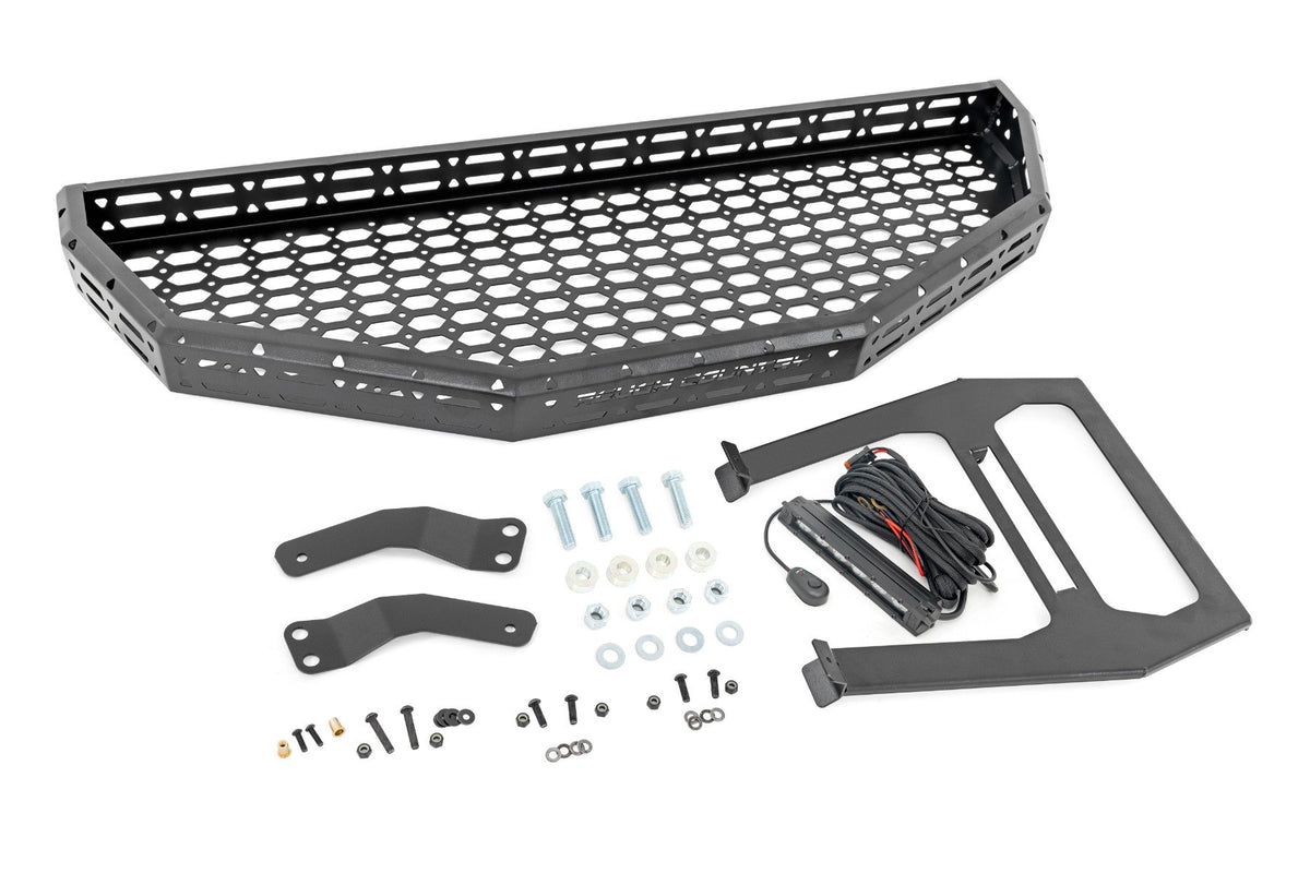 Front Cargo Rack | Black Series LED | 6&quot; Light | Slime Line | Honda Pioneer 1000/Pioneer 1000-5