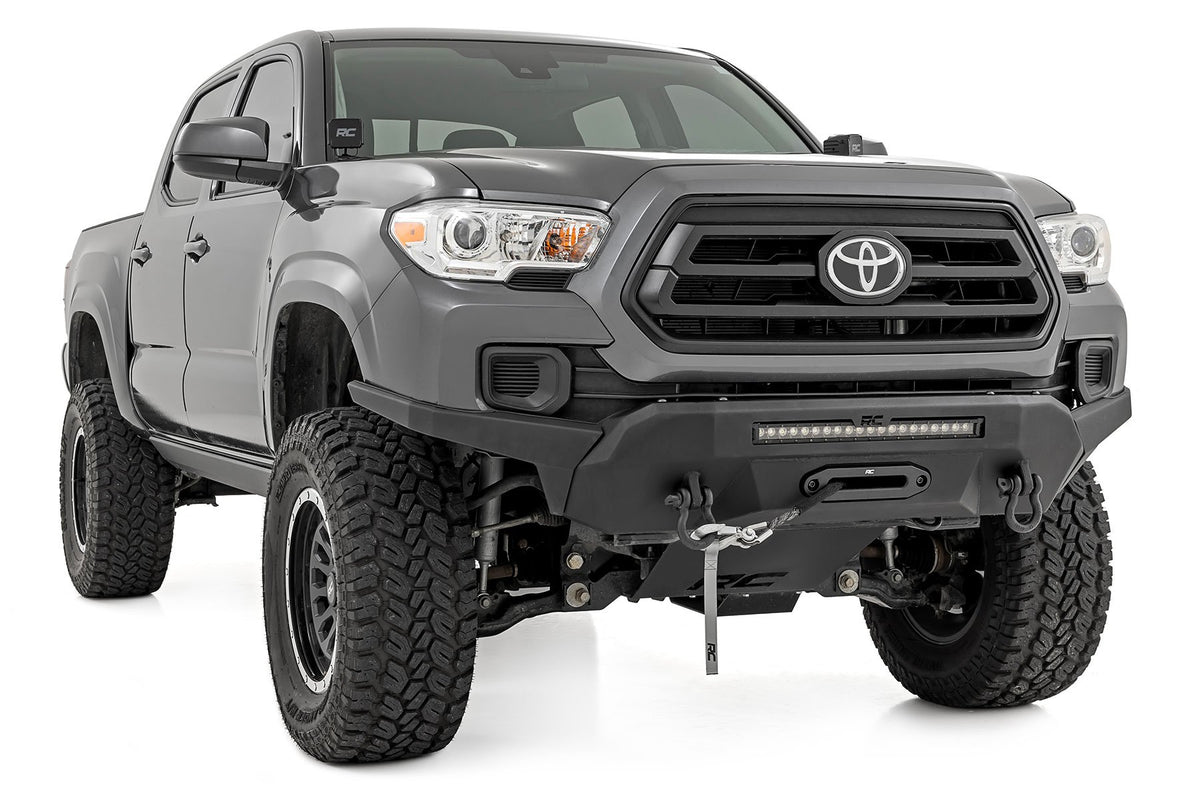 Front Bumper | Hybrid | 20&quot; Blk LED | 9500-Lb Winch Syn | Toyota Tacoma (16-23)