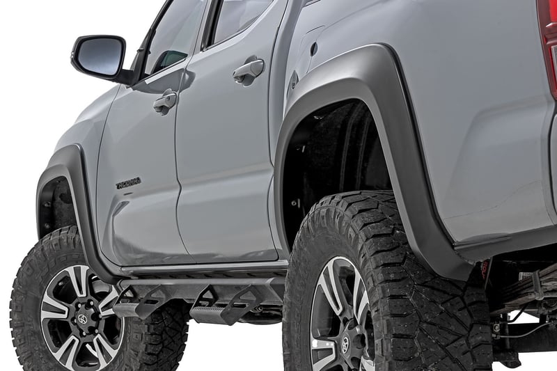 Rough Country - Fender Flares - Sport - 1D6 Silver Sky Metallic - Toyota Tacoma 2WD/4WD (2016-2023) - S-T11621-1D6