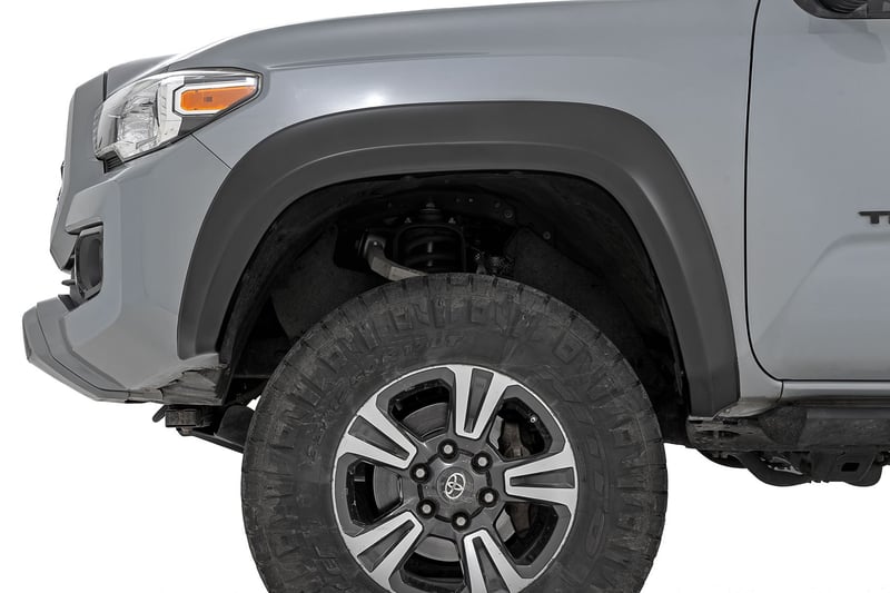 Rough Country - Fender Flares - Sport - 1D6 Silver Sky Metallic - Toyota Tacoma 2WD/4WD (2016-2023) - S-T11621-1D6