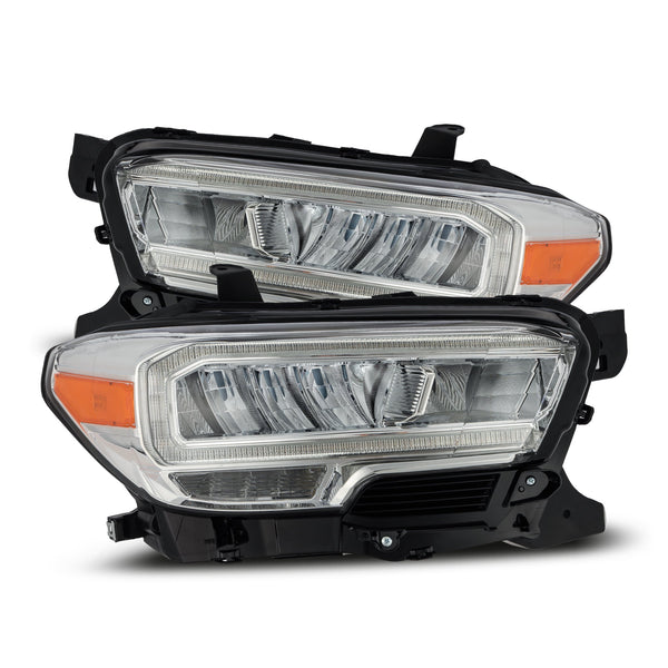 AlphaRex 16-23 Toyota Tacoma LUXX-Series Crystal Headlights - Chrome - 880703 for 2016-2023 Toyota Tacoma - front view