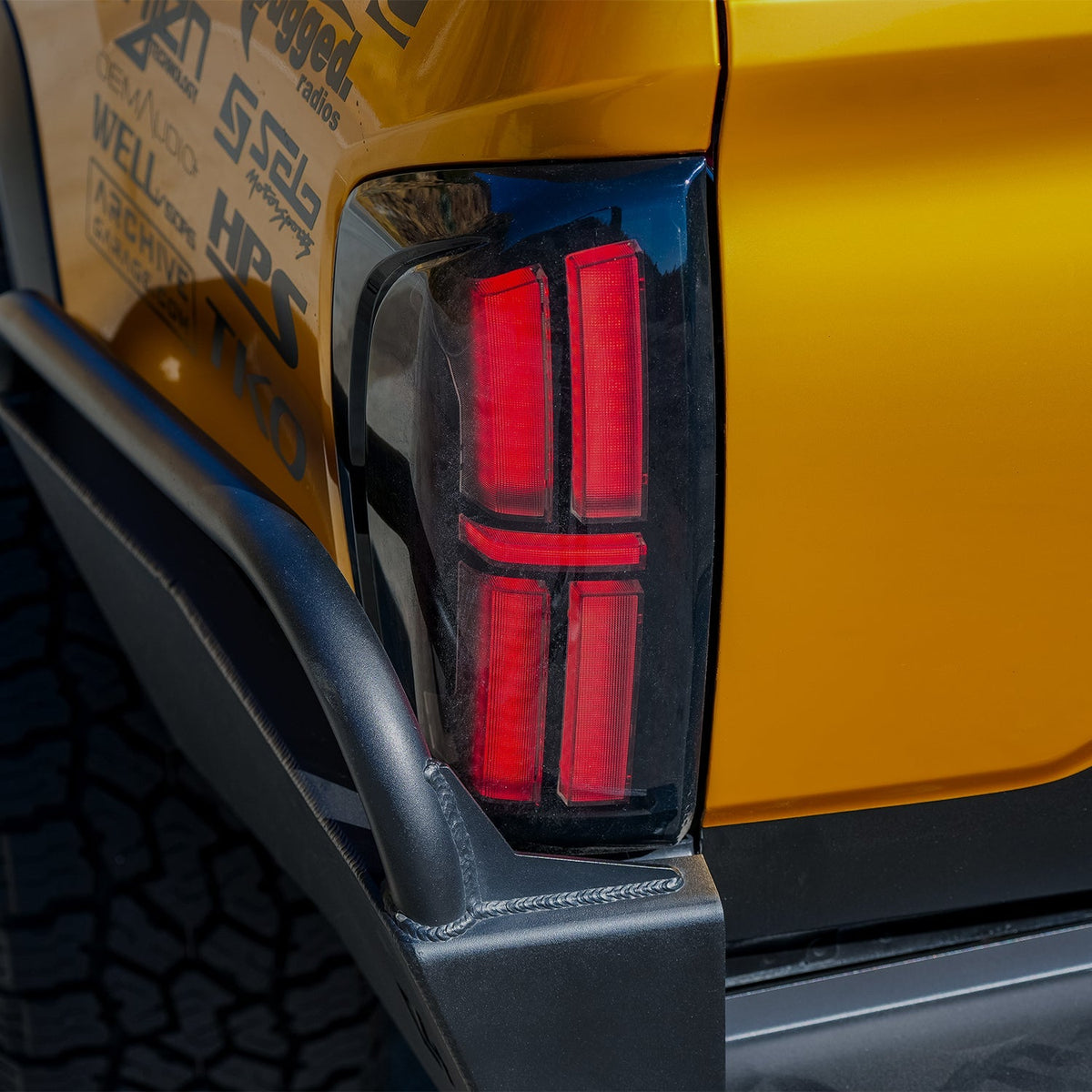 AlphaRex 16-23 Toyota Tacoma/Tundra NOVA-Series Prismatic LED Tail Lights Black - 680082 for 2016-2023 Toyota Tacoma - close-