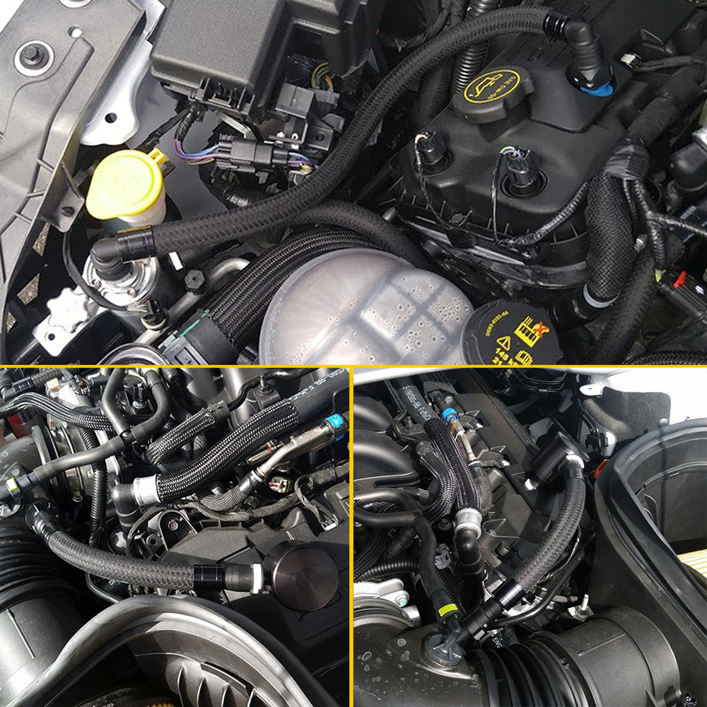 UPR - Plug N Play™ Single Valve Oil Catch Can with CSS (fits 15-20 Mustang GT350) UPR - 5030-156-1-CSS for 2015-2020 Ford Mus