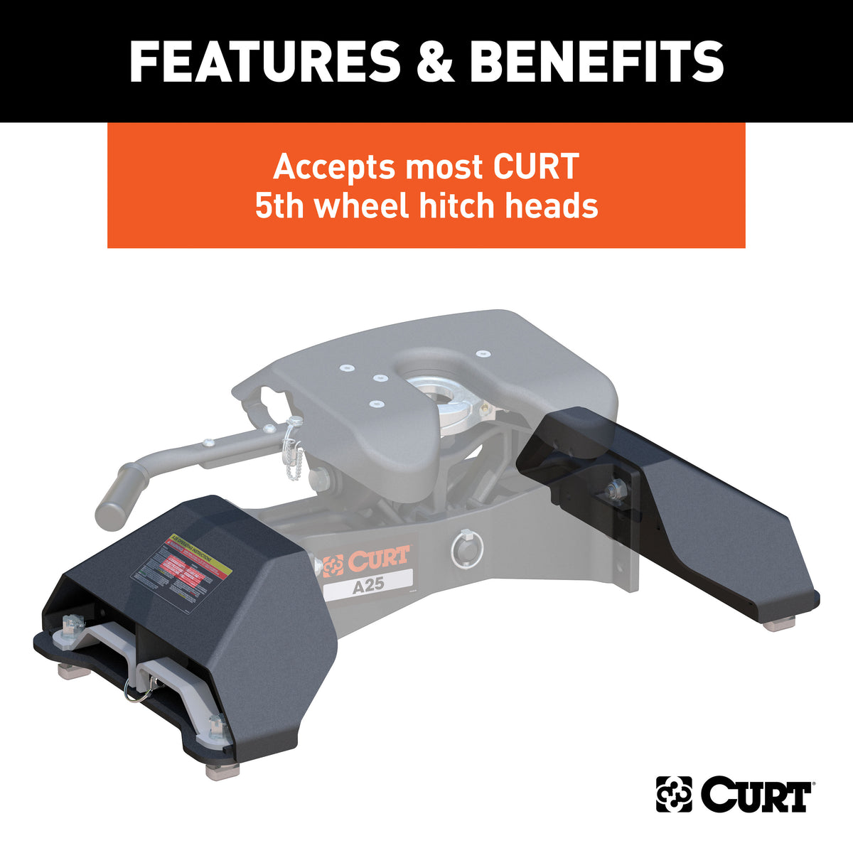 CURT 16017 Replacement Puck System 5th Wheel Legs, Fits Select Ford F-250, F-350, F-450