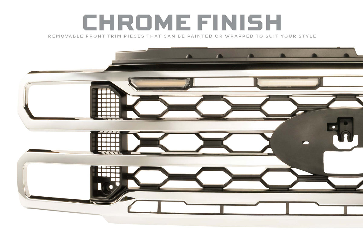 Morimoto - XBG LED Grille: 2023+ Super Duty (Chrome / Each) - XBG37