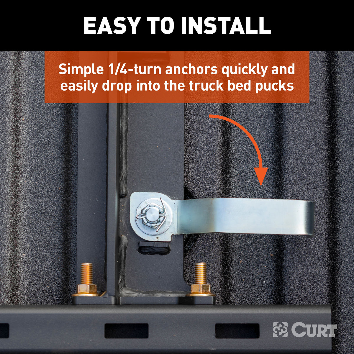 CURT 16027 Replacement Puck System 5th Wheel Adapter with Standard Rails, Fits Select Silverado 2500, 3500, Sierra Sierra 2500, 3500, Ford F-250, F-350