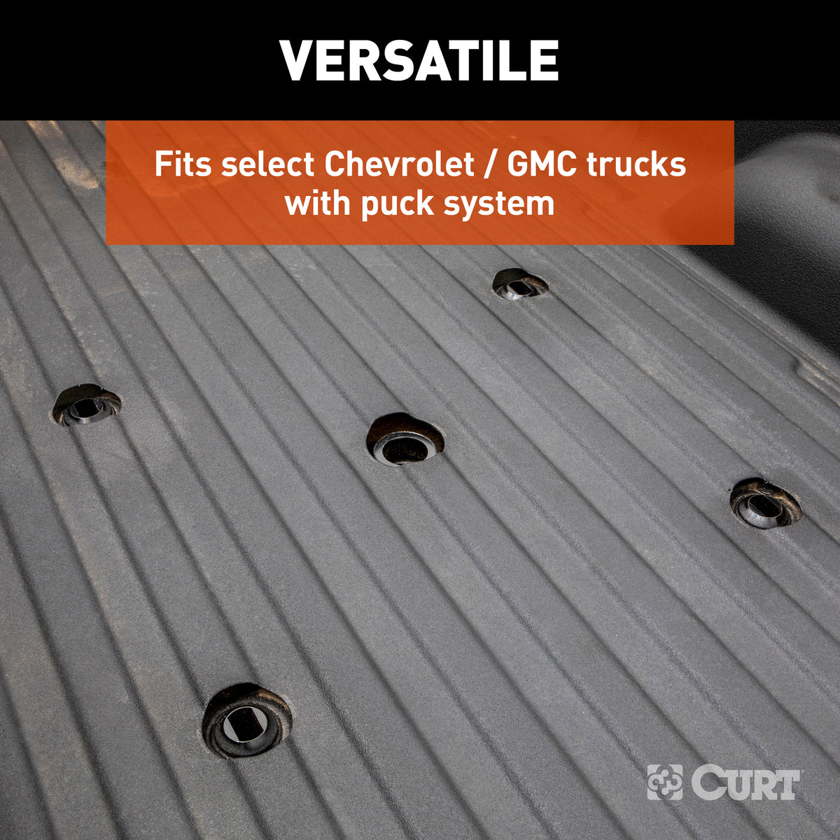 CURT 16027 Replacement Puck System 5th Wheel Adapter with Standard Rails, Fits Select Silverado 2500, 3500, Sierra Sierra 2500, 3500, Ford F-250, F-350