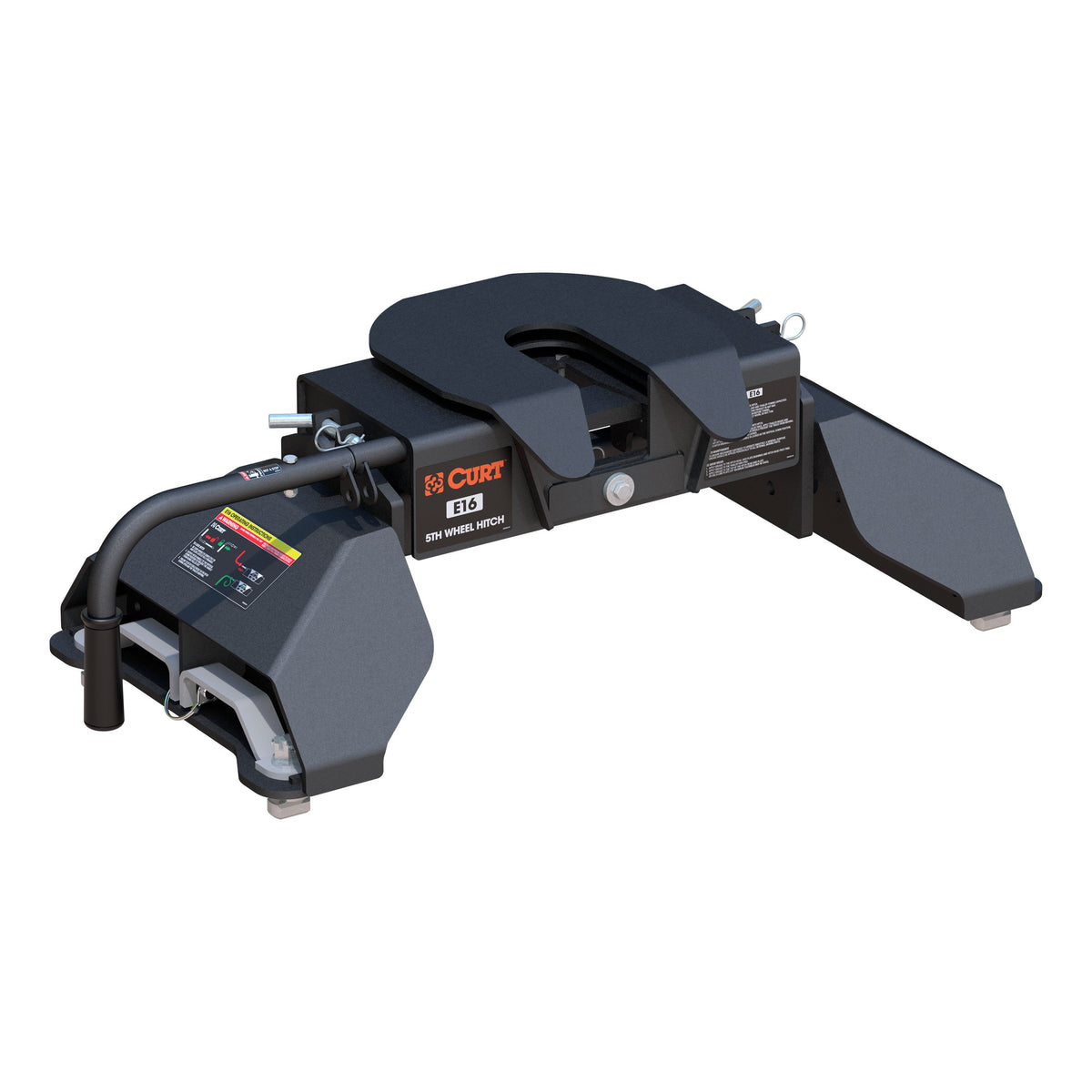 CURT 16031 E16 5th Wheel Hitch, 16,000 lbs, Select Ford F-250, F-350, F-450, 8-Foot Bed Puck System