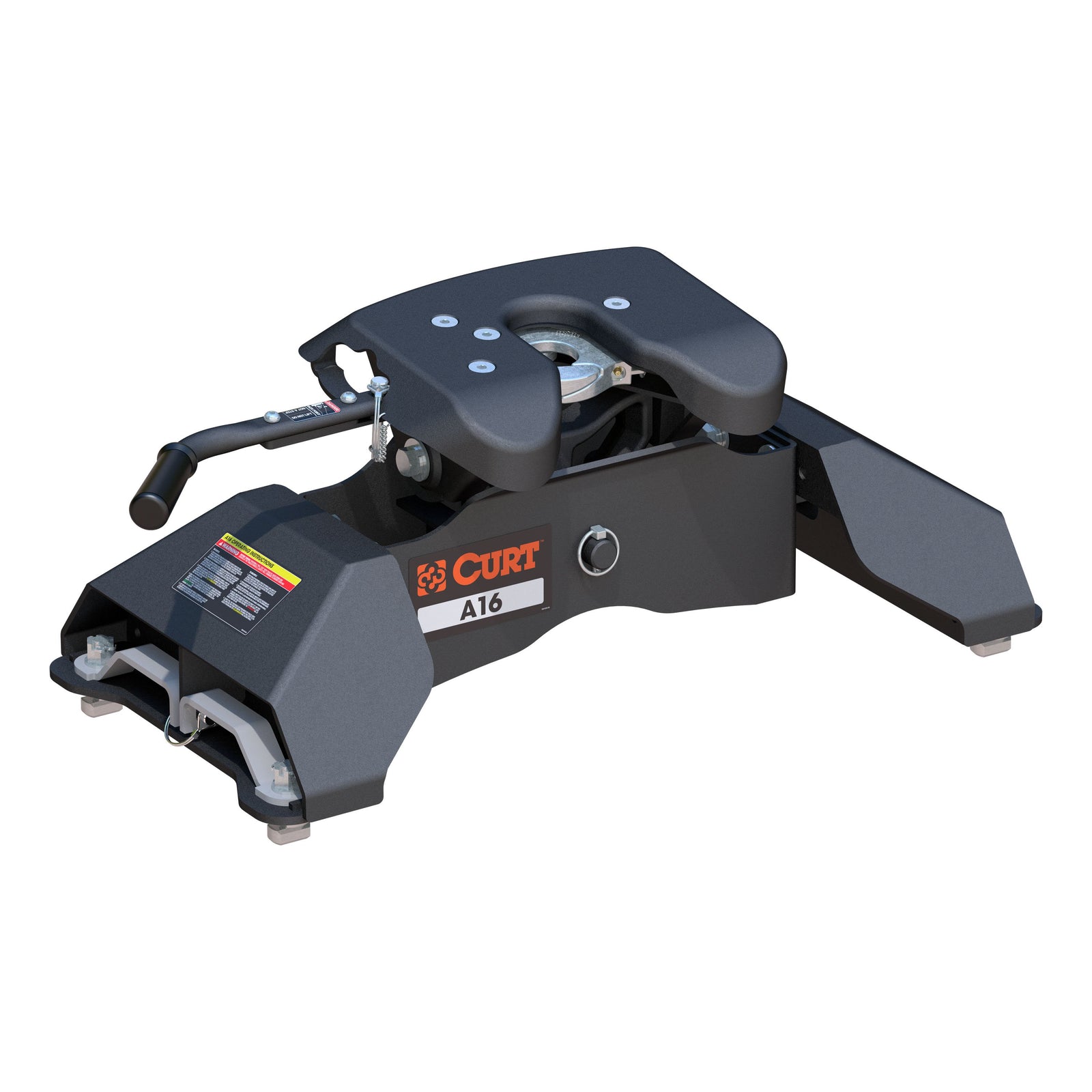 CURT 16033 A16 5th Wheel Hitch, 16,000 lbs, Fits Select Ford F-250, F-350, F-450, 8-Foot Bed Puck System