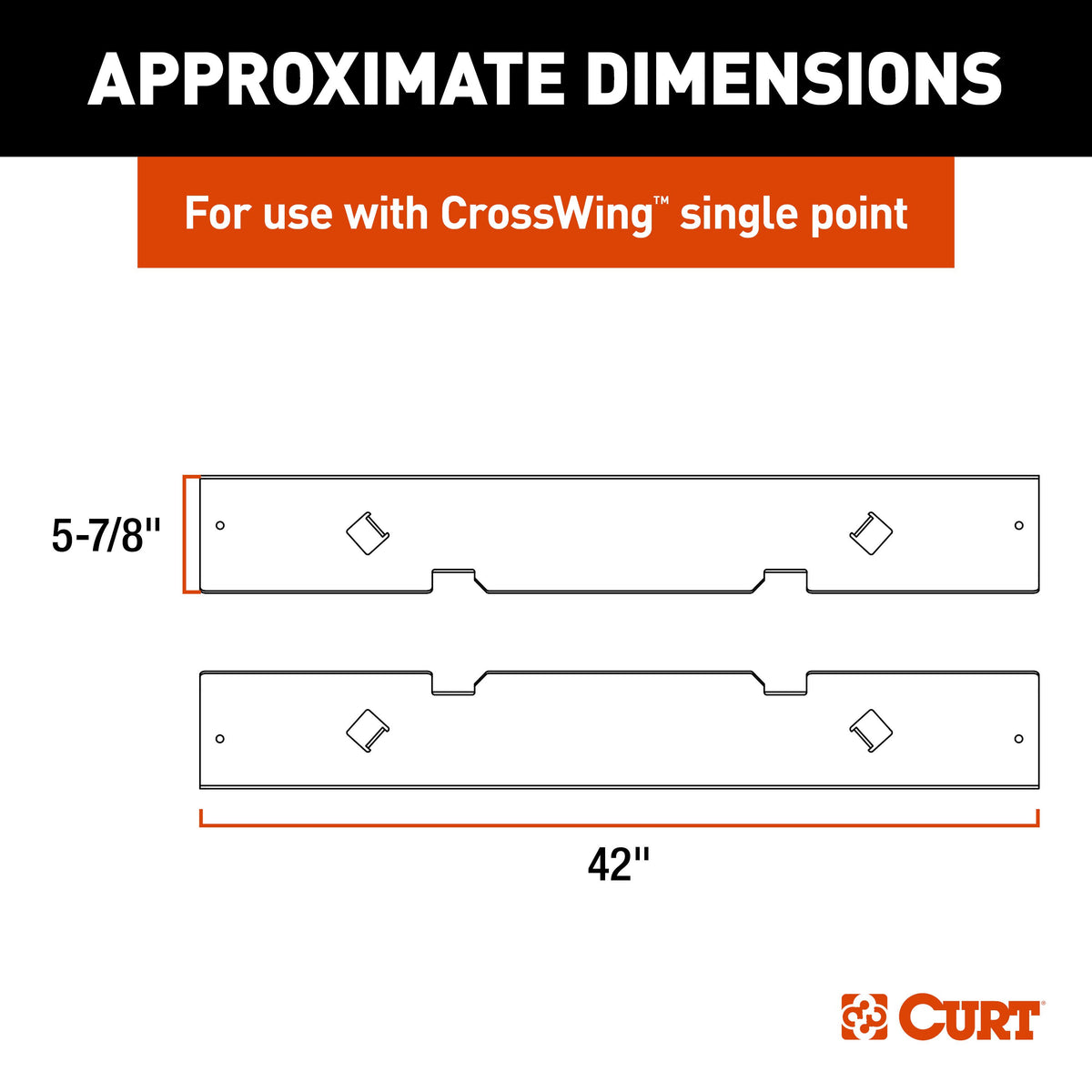 CURT 16040 CrossWing 5th Wheel Bed Protector Supports