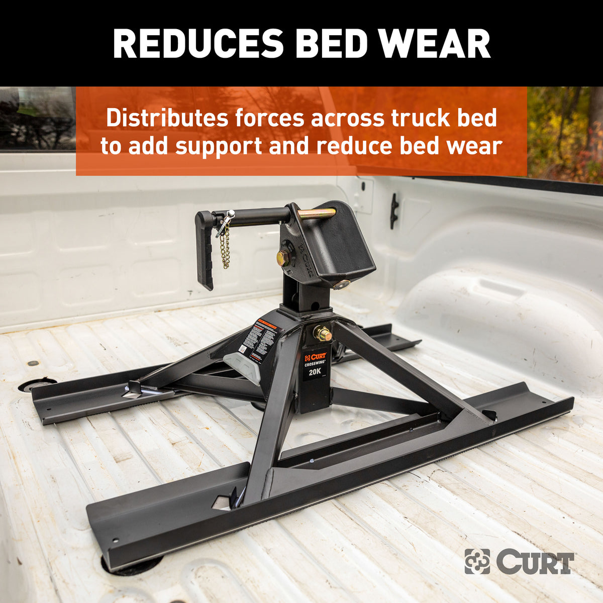 CURT 16040 CrossWing 5th Wheel Bed Protector Supports