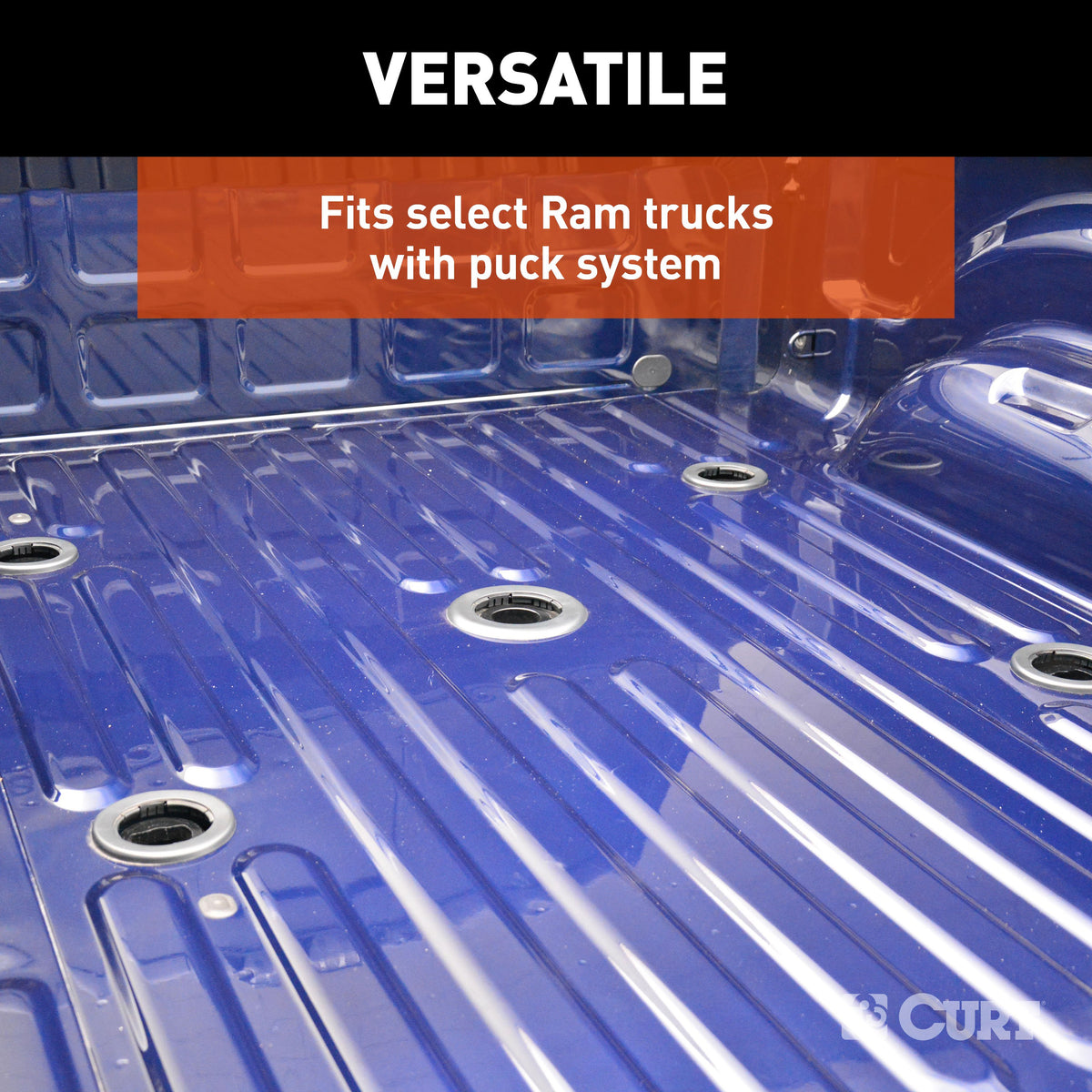 CURT 16042 Replacement Ram 2500, 3500 Puck System 5th Wheel Adapter with Standard Rails, 25,000 lbs
