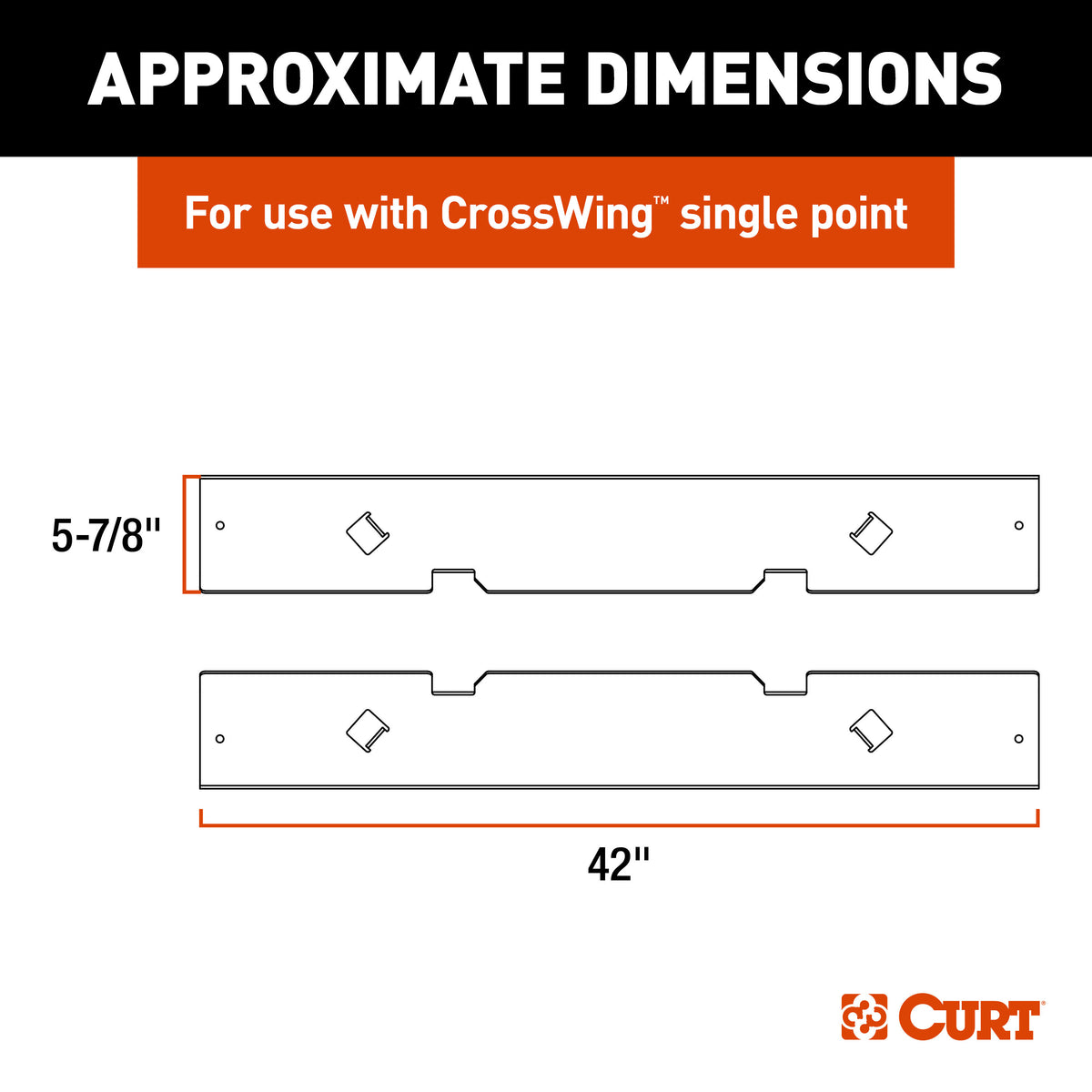 CURT 16051 CrossWing Lightweight 5th Wheel Hitch with 2-5/16" Gooseneck Adapter and Bed Supports, 20,000 lbs