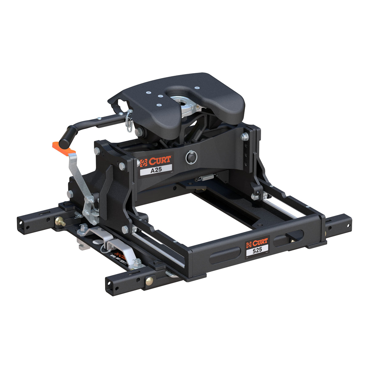 CURT 16057 A25 Sliding 5th Wheel Hitch, 25,000 lbs, Fits Select Chevy, Ford, GMC Puck System