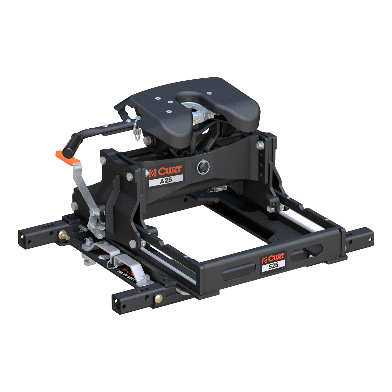CURT 16057 A25 Sliding 5th Wheel Hitch, 25,000 lbs, Fits Select Chevy, Ford, GMC Puck System