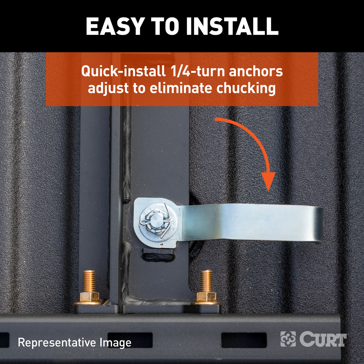 CURT 16058 A25 Sliding 5th Wheel Hitch, 25,000 lbs, Fits Select Ram 2500, 3500 Puck System
