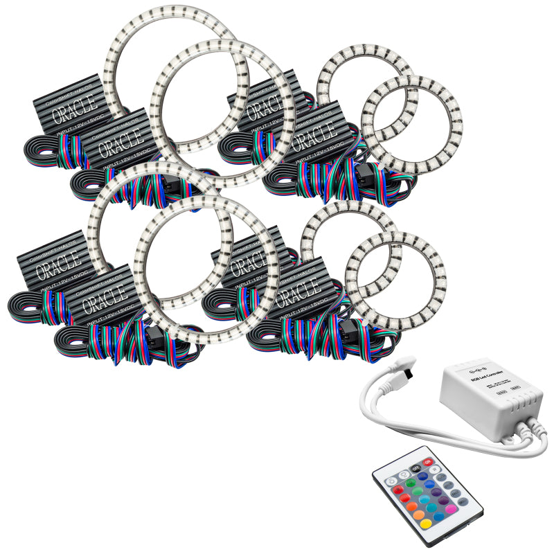 Oracle Vector Jeep Wrangler JK Grille Halo Kit - ColorSHIFT w/ Simple Controller SEE WARRANTY - 5835-504