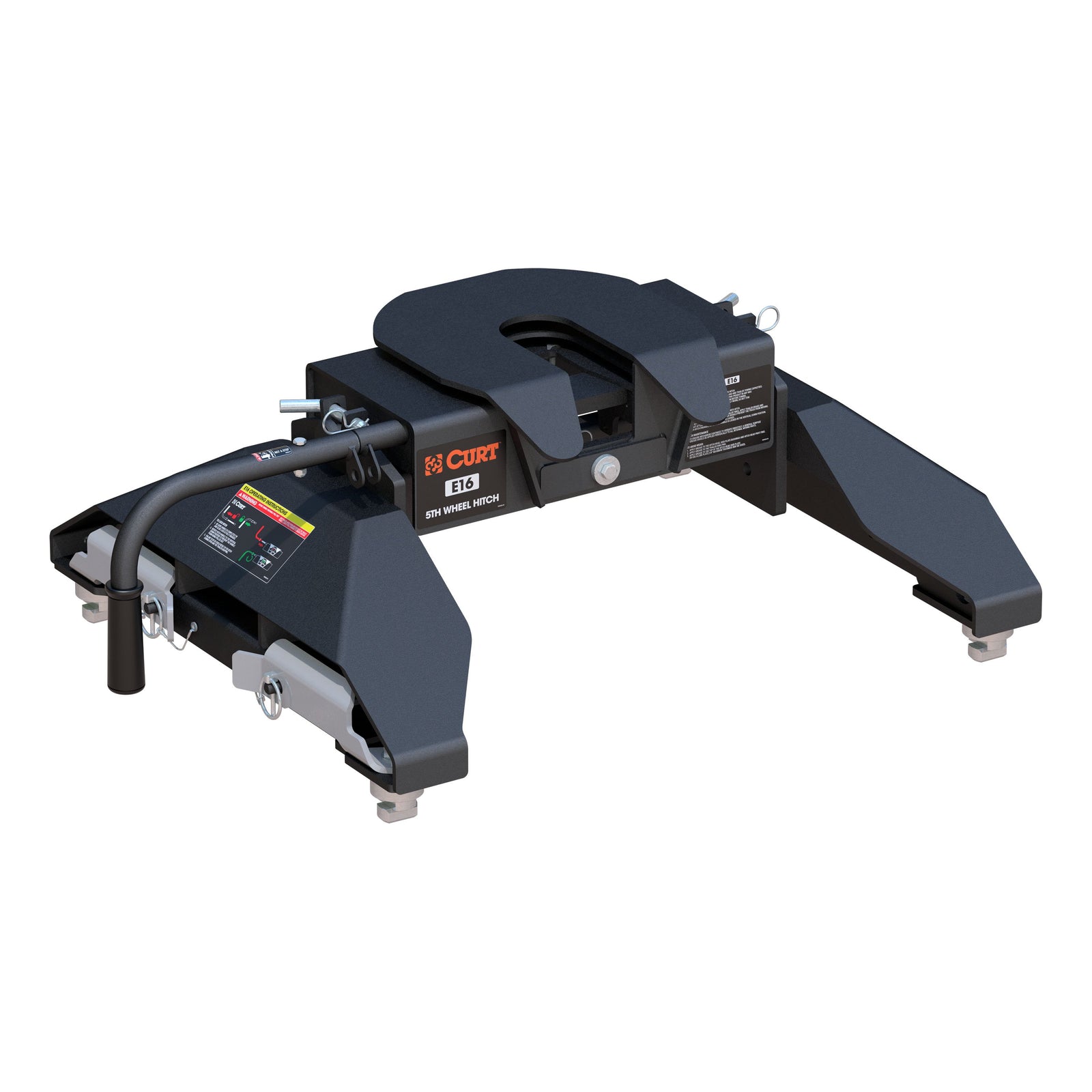 CURT 16061 E16 5th Wheel Hitch, 16,000 lbs, Select Chevrolet Silverado, GMC Sierra 2500, 3500 HD, 8-Foot Bed Puck System
