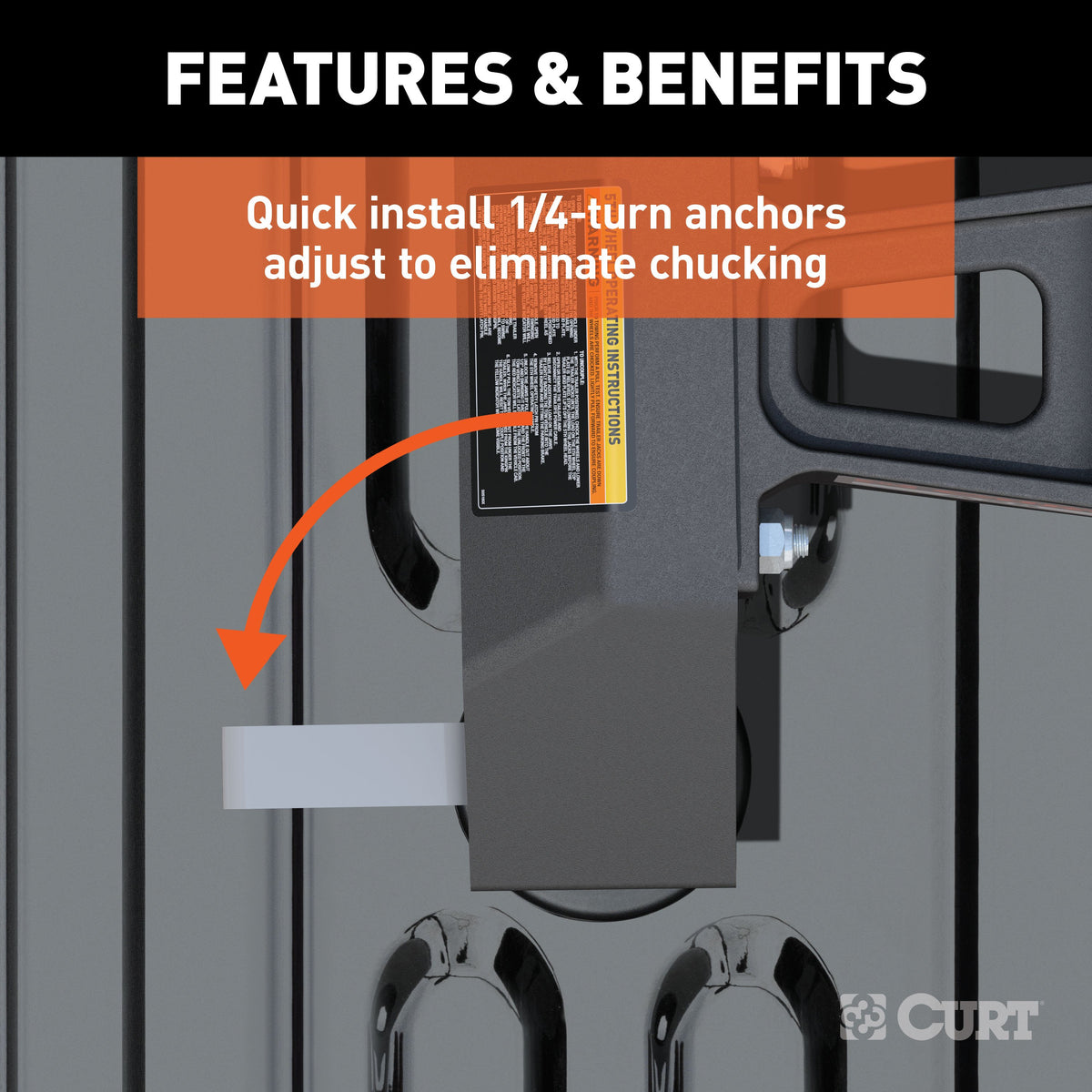 CURT 16070 A30 5th Wheel Hitch, 30,000 lbs, Select Chevrolet Silverado, GMC Sierra 2500, 3500 HD, 8-Foot Bed Puck System