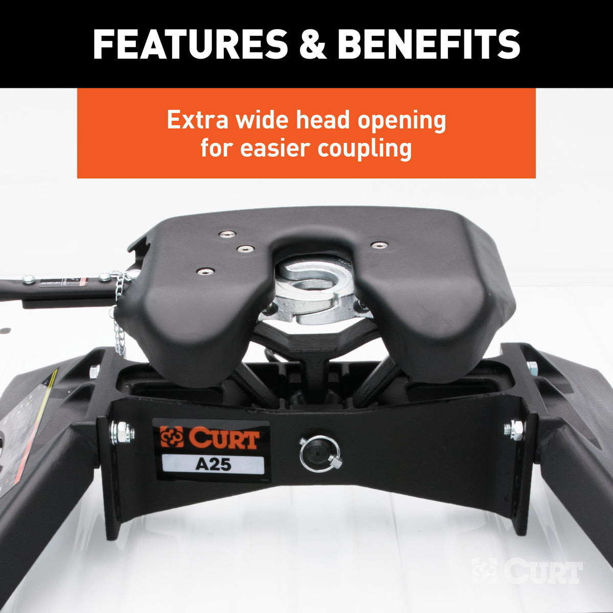 CURT 16070 A30 5th Wheel Hitch, 30,000 lbs, Select Chevrolet Silverado, GMC Sierra 2500, 3500 HD, 8-Foot Bed Puck System